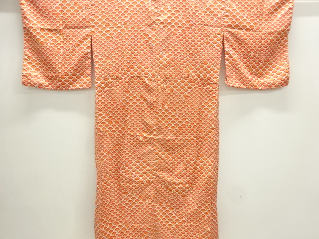 JAPANESE KIMONO / BLUE SEA WAVE PATTERN HITOEJUBAN